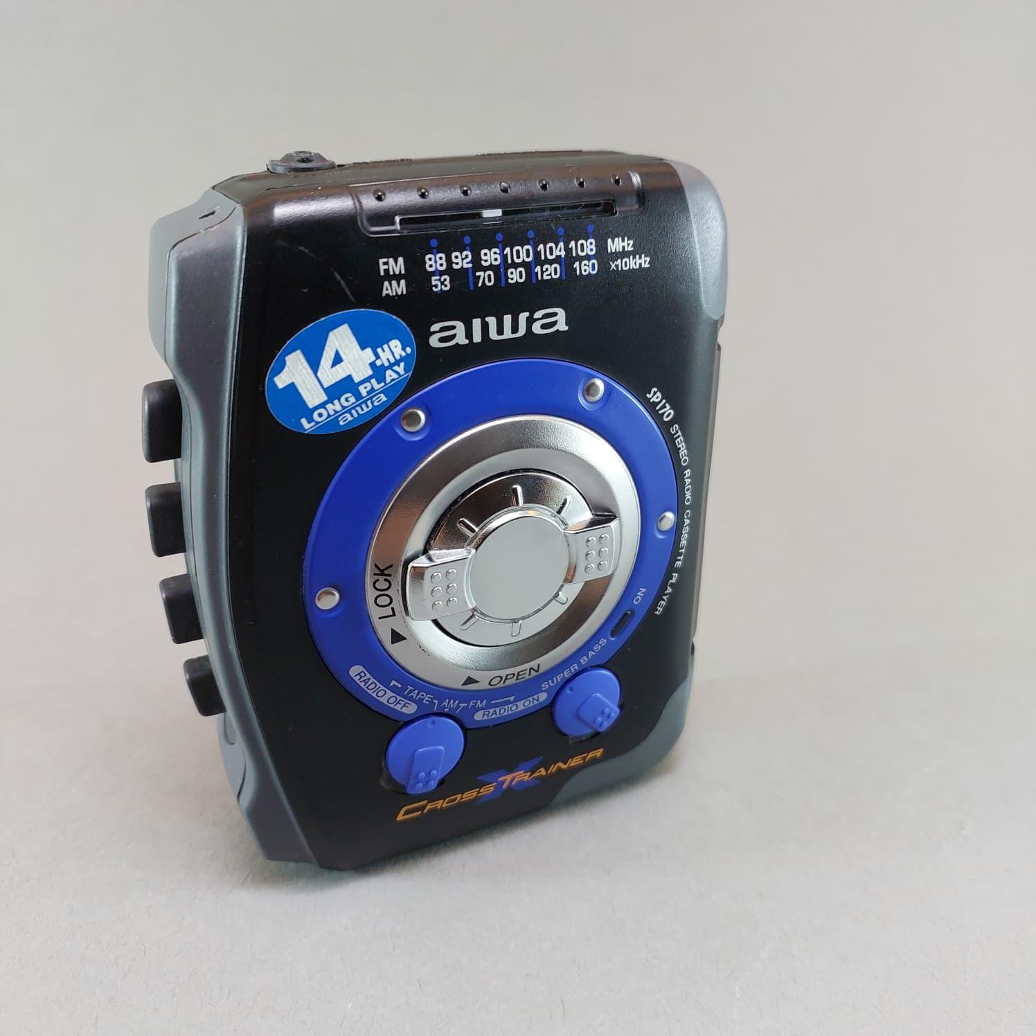 Aiwa HS-SP170 Portable Cassette Player – FM/AM Stereo Radio, Cross