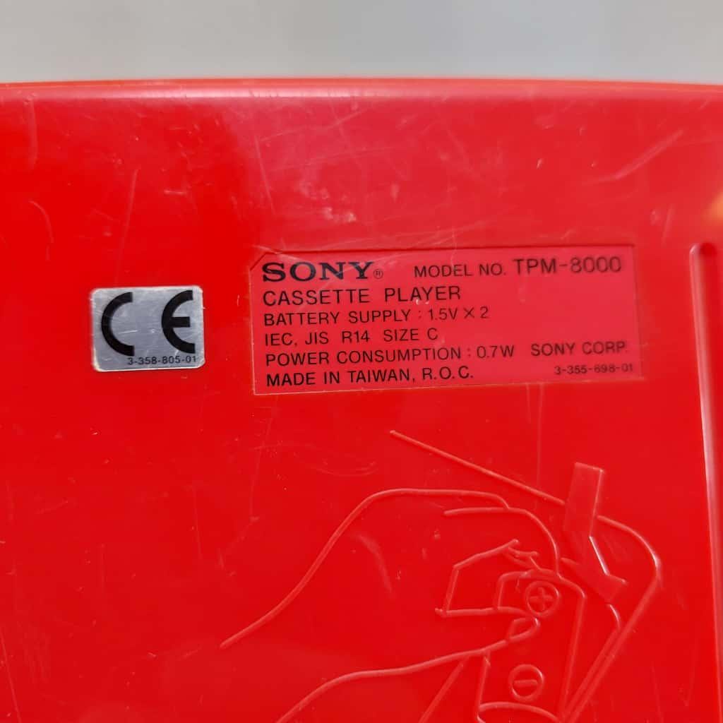 Vintage Sony “my First Sony” Cassette Player – Red/blue, Built-in
