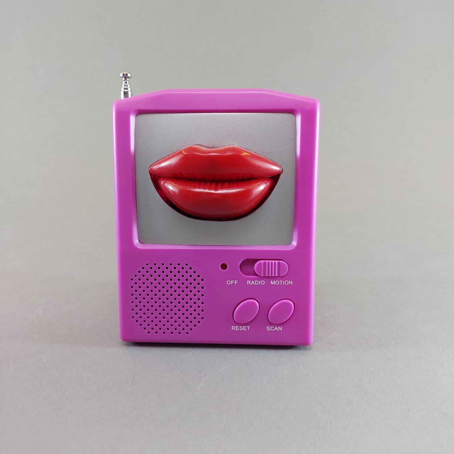 珍品✨昭和レトロ/セクシーフィギュア/ラジカセ FM LIP RADIO ピンク 1990s Talking Lips FM Radio, Vintage Mingzui Animated Radio - Etsy