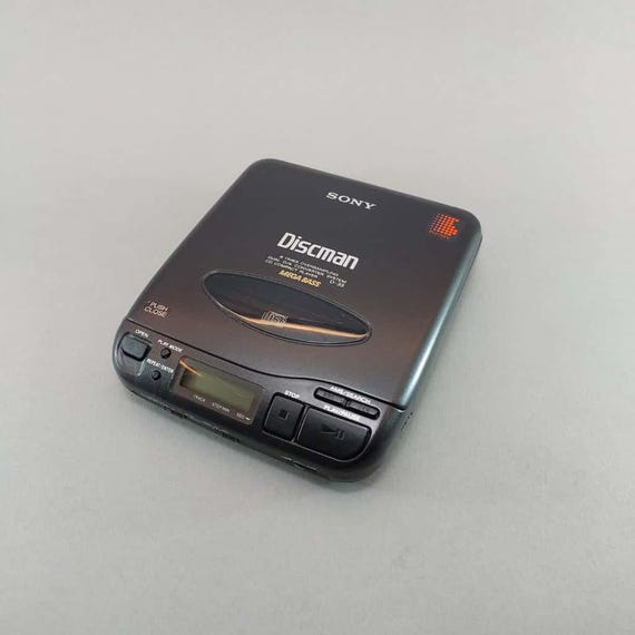 Vintage Sony Discman D-33, Portable CD Player, Mega Bass, Made in