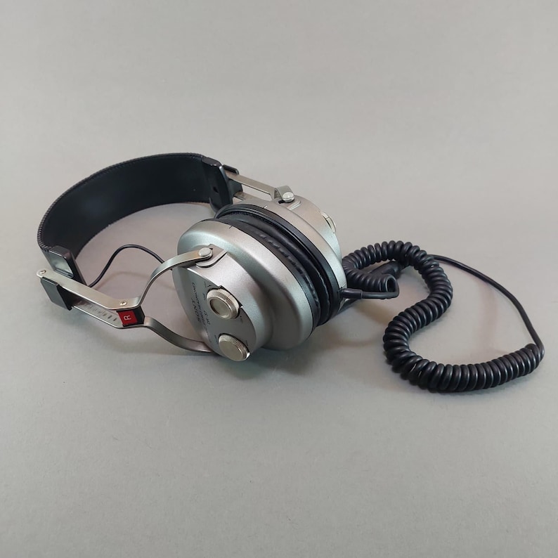 1980er Jahre Sony DR-S7 Stereo Kopfhörer, Vintage dynamisches Hifi Audio-Headset Bild 1