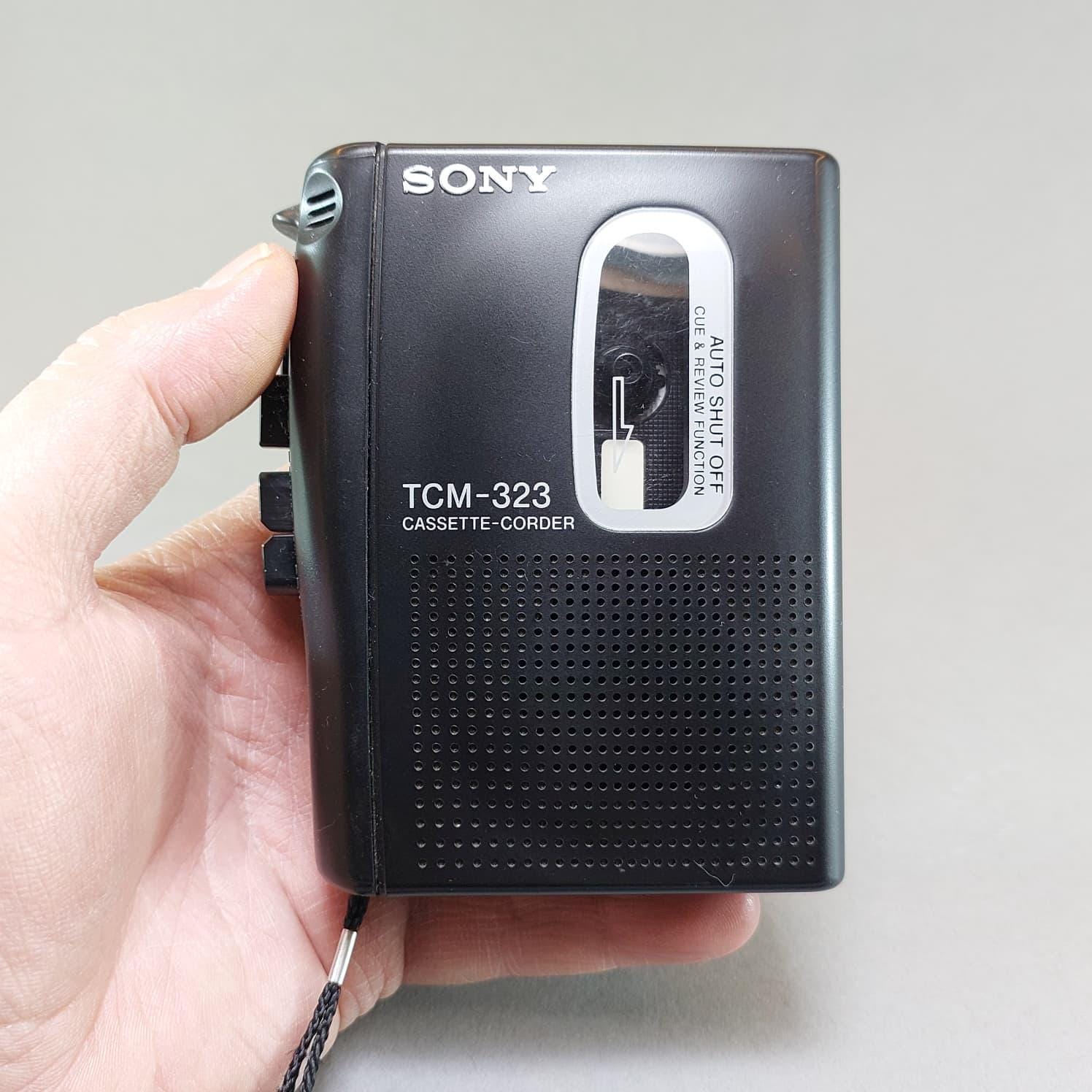 1990s Sony TCM-323 Cassette Recorder, Vintage Portable Tape Player