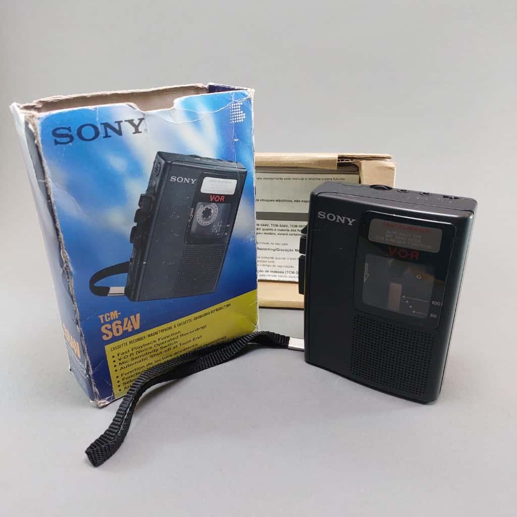 1990s Sony Cassette Player TCM-S64V: Vintage Portable Voice