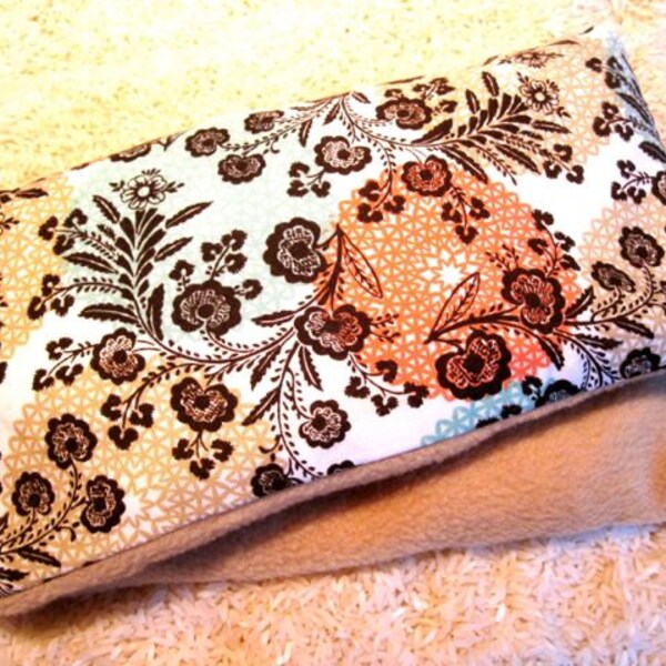 Heat Therapy Rice Bag --Beautiful Browns-- Removeable Washable Cover