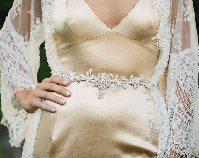 lace bridal sash