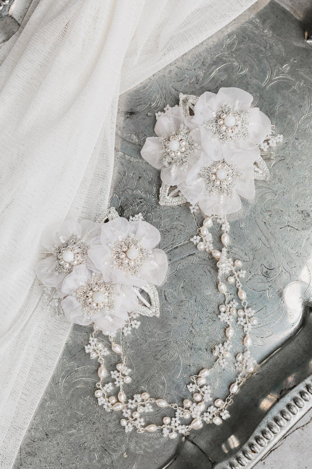 bridal hair chain headpiece