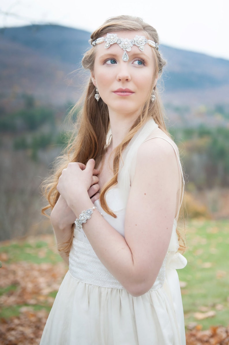 Ivory Freshwater Pearl Drop Earrings / Silver Wedding Dangle Etsy