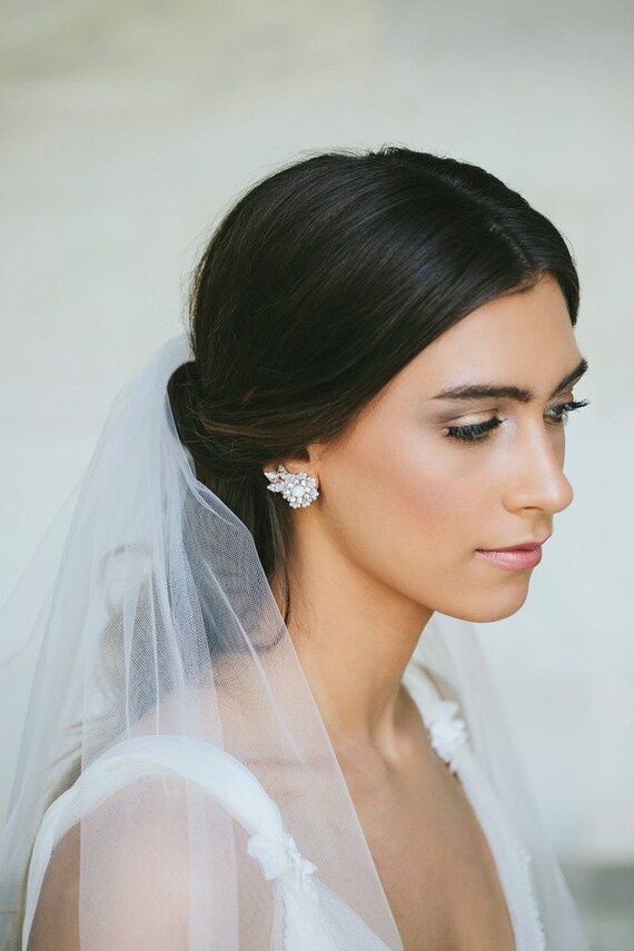 Wedding stud earrings for on sale bride