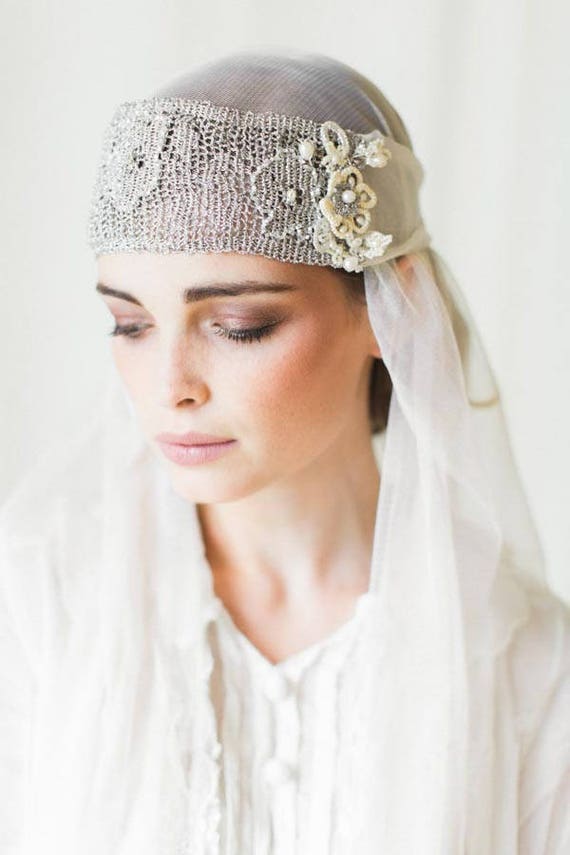 Vintage Couture Side-Accented Crystal Bridal Headband Headpiece