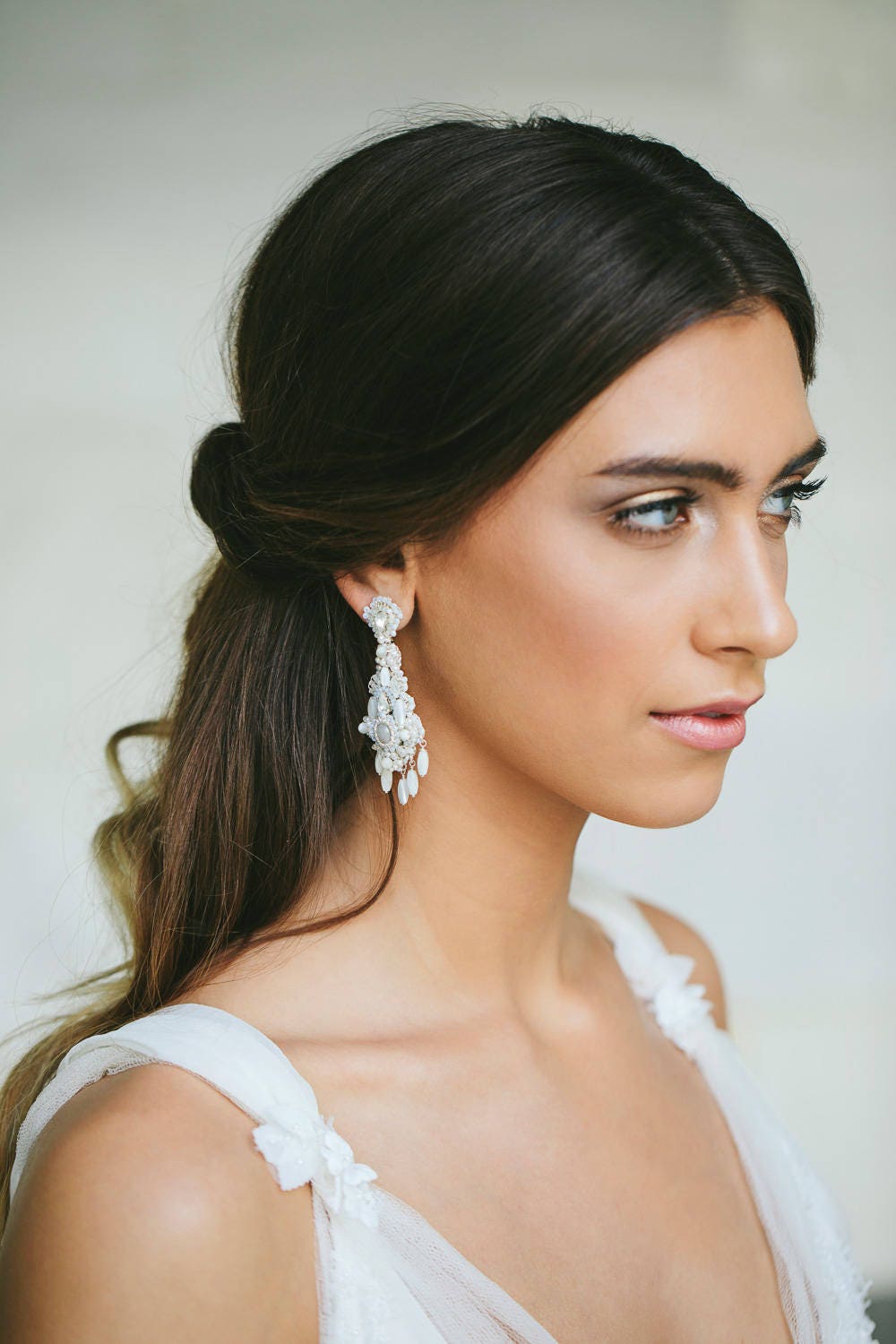 Pearl statement earrings wedding deals