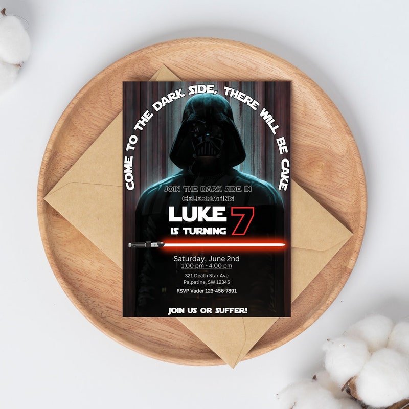 Darth Vader Invites - Etsy