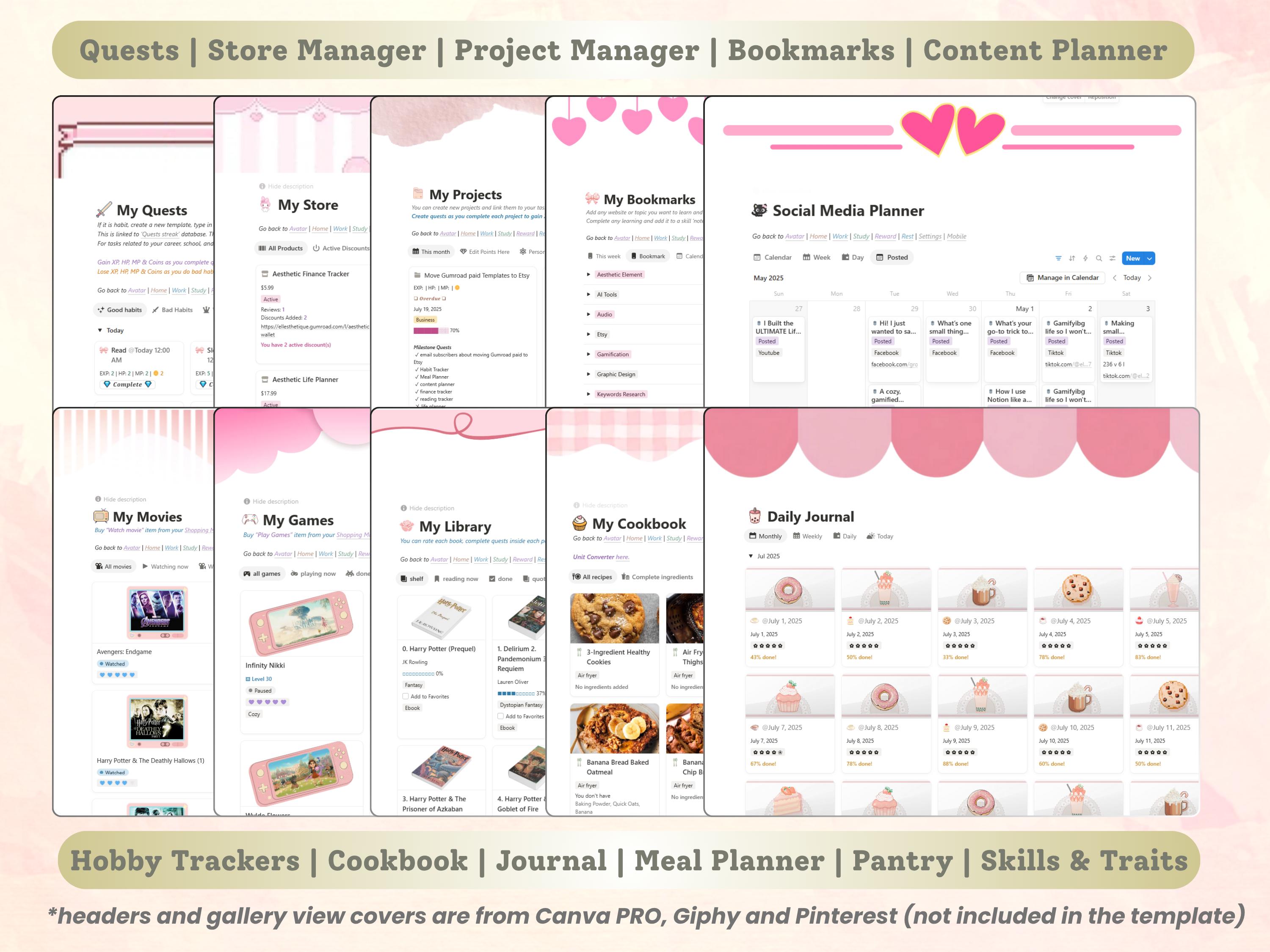 Gamify Your Life Planner Notion Template | With Personal Finance ...