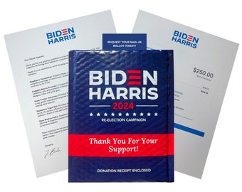 Prank - Joe Biden 2024 Campaign Donation Confirmation, Realistic Practical Joke, Gag Gift, We Send Directly To Your Victim 100% Anonymous