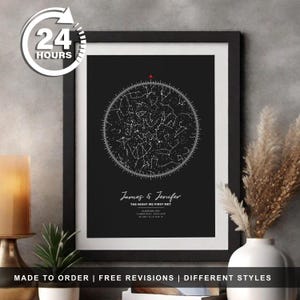 Wedding Day Custom Star Map Personalized Special Date Anniversary Engagement Gift for Couple Night Sky Print Star Map Poster Wedding Gift