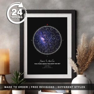 Wedding Day Custom Star Map Personalized Special Date Anniversary Engagement Gift for Couple Night Sky Print Star Map Poster Wedding Gift