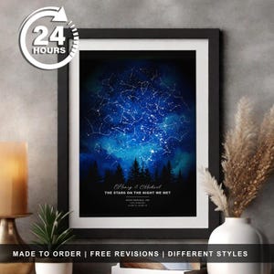 Wedding Day Custom Star Map Personalized Special Date Anniversary Engagement Gift for Couple Night Sky Print Star Map Poster Wedding Gift
