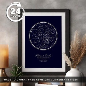 Wedding Day Custom Star Map Personalized Special Date Anniversary Engagement Gift for Couple Night Sky Print Star Map Poster Wedding Gift