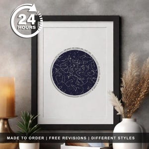 Wedding Day Custom Star Map Personalized Special Date Anniversary Engagement Gift for Couple Night Sky Print Star Map Poster Wedding Gift