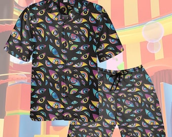 Camisa hawaiana con botones "Todas las miradas puestas en ti", la increíble camisa del circo digital, regalo para las vacaciones de verano en la playa.