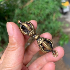 Nepalese Dorje Vajra Phurba Brass Pendant Handmade Nepal Collectibles, Tantra Buddhism Talisman pendant Charm Pendant Vajra phurpa Exorcism