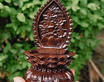 Wood Buddha Statue Stand, Wooden Altar Table Thai Buddha Sculpture Stand,Buddha statue shelf Buddhist Fixtures, Buddha Statue Display Stand