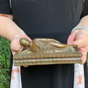 Slepping buddha statue Tibet Nepal Buddha Statue buddhist Talisman Efficacious Family Protection India Cast Cooper Buddha Shakyamuni CE2123