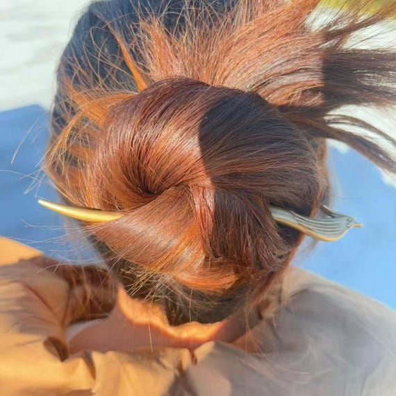 Vintage Copper Phoenix Hair Stick Elegant Updo Hairpin  display picture 3