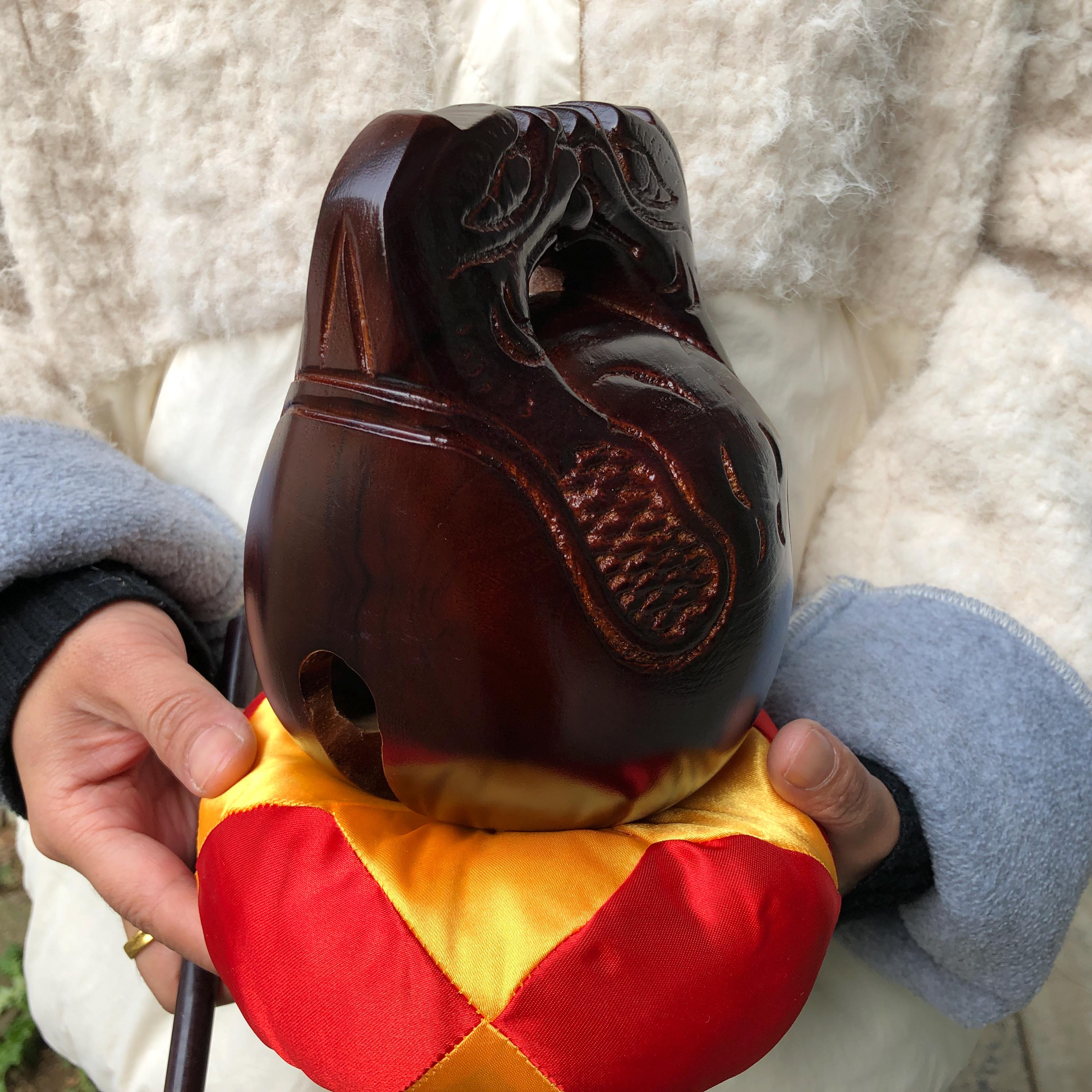 Wooden Muyu Set of 3 Mokugyo Buddhists Monk Instrument Drum Fish Altar ...