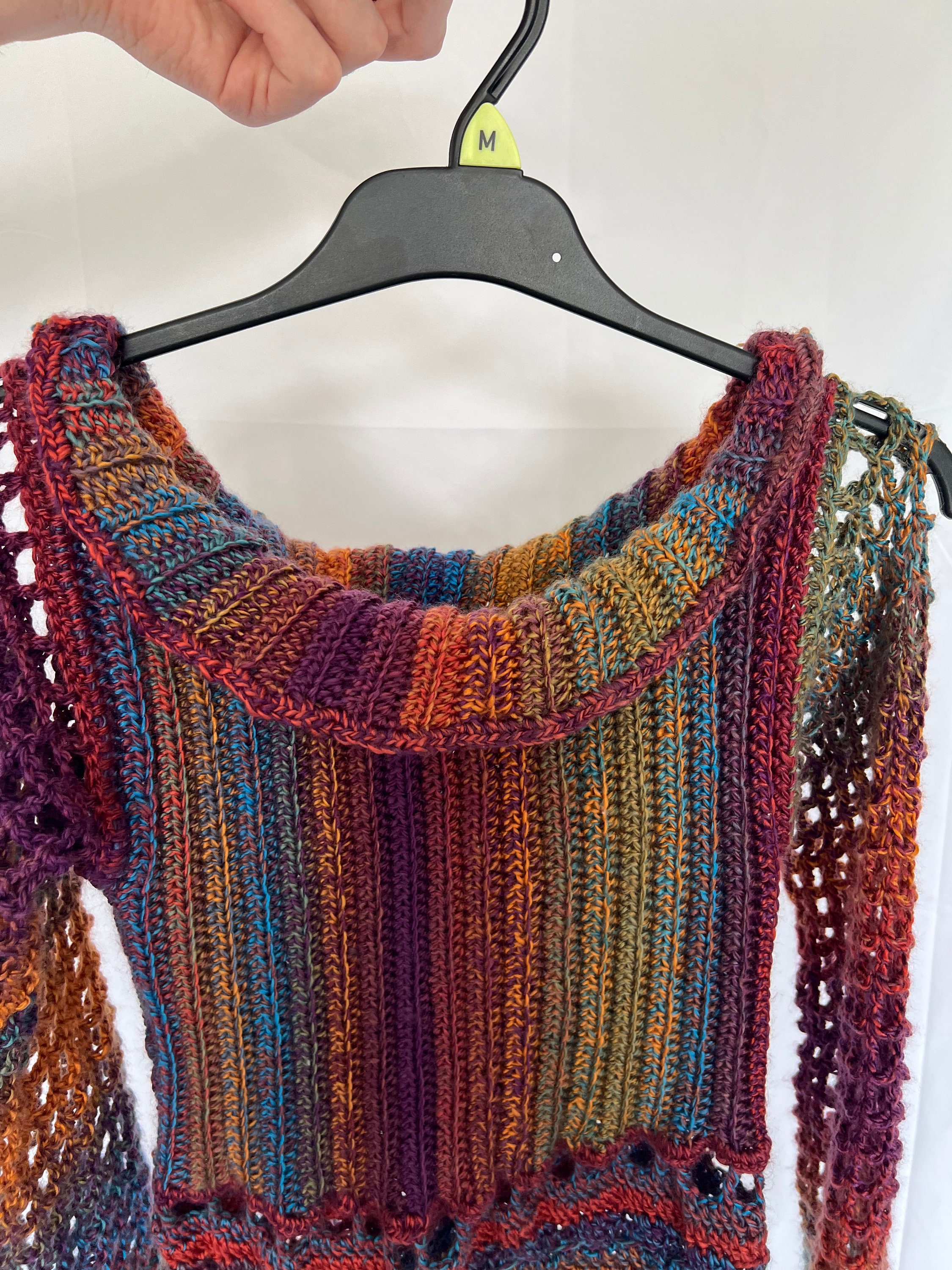 トップス amachi. 19aw Sunset Pattern Hand Knit Meadow Sunset – Sweater – Hobbii