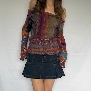 Summer Sunset Crochet Top Oat