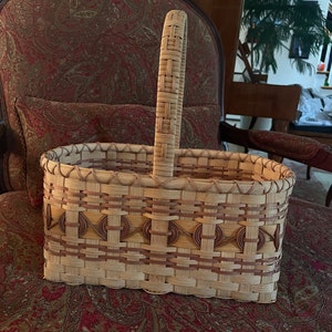 Vintage Woven Basket Detailed Design Beautiful