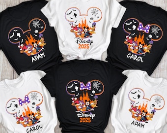 Personalized Family Matching Disney Halloween Shirt: Disneyland Halloween Matching Shirt, Customized Disney Halloween Shirt