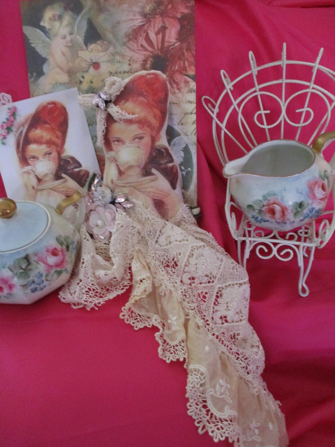 Tea Time Lady Doll Victorian - Etsy