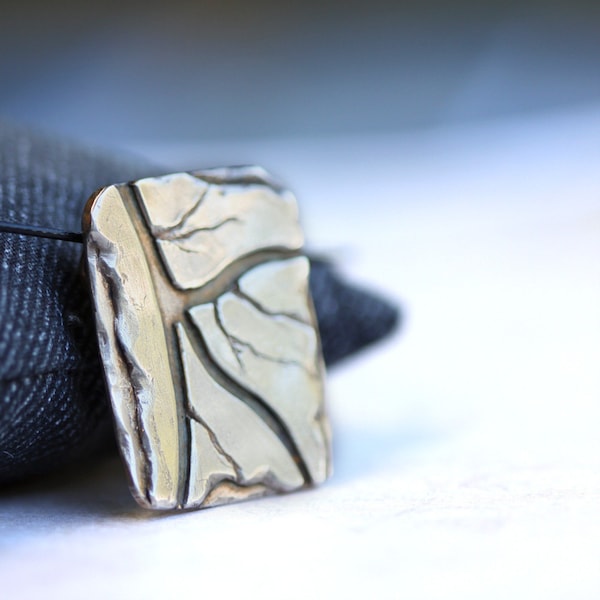 ebb & flow, fine silver pendant, pmc, precious metal clay