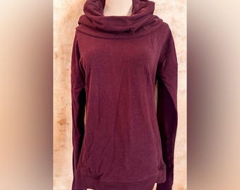 Lululemon Stress Less Hoodie in Heathered Bordeaux Sz: 6