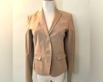 Theory Tan Lined Blazer Sz: 4