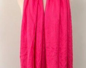 Pashmina Pink & Fuchsia Silk Blend Tassel Wrap Scarf Shawl