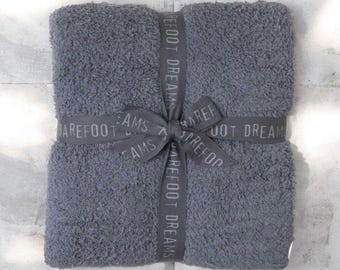 Barefoot Dreams Cozy Chic Graphite Throw 45" x 60"