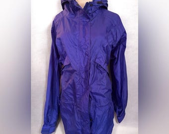 EMS Purple Waterproof Hooded Rain Jacket Sz: M -NWT!