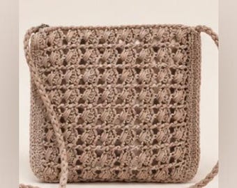 Vintage Handmade Peruvian Crochet Crossbody Purse | Chulucanas Artisan Bag