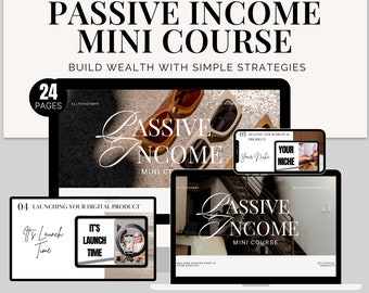 Passive Income Mini Course MRR Canva Guide PLR Digital Product Master Resell Rights Course Gratitude & Growth Mindset Business Tips