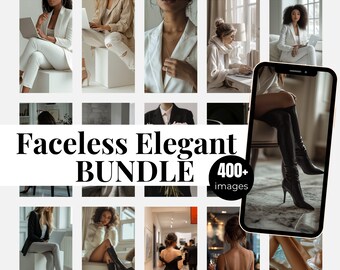 AI Faceless Stock Photos: Business Women Images with Master Resell Rights (Digital Product)