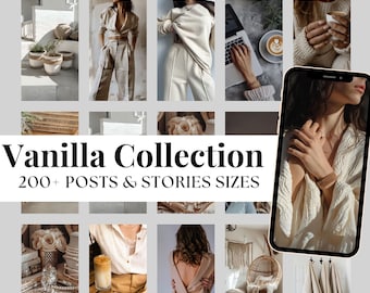 Aesthetic Vanilla Stock Photos: Social Media Images (MRR, PLR)
