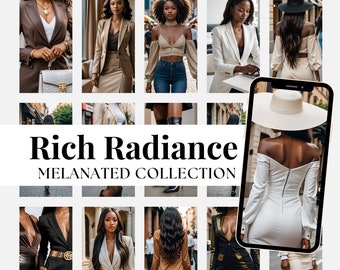 Imágenes de melanina: fotos de marketing sin rostro, recursos digitales MRR