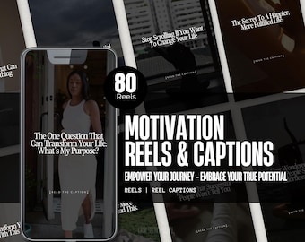 Life Coach Instagram Reels Templates Coaching Canva Templates Master Resell Rights Digital Products Faceless Marketing Dark Aesthetics