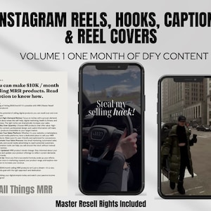 May include: A digital marketing resource with the text "You can make £10,000/month selling MRR products. Read caption to know how." and "Steal my selling hack!"  The resource includes a phone screen showing a car interior and a phone screen showing a person walking down a city street.