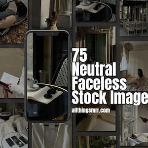 Faceless Stock Photo Master Resell Rights Lifestyle Image Boho Neutral Stock Images MRR Collection AI Stock Images Website Images MRR