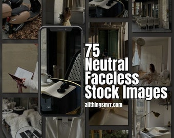 Boho Lifestyle Stock Photos: 75 Neutral Images, Master Resell Rights