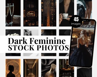 Dark Academia Stock Photos: Velvet Noir Chic Instagram Reels (45 AI-Generated Images)