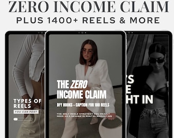 The Zero Income Claim Guide Done For You Resell Rights Instagram Captions and Hooks Guide For Faceless Digital Marketing With MRR